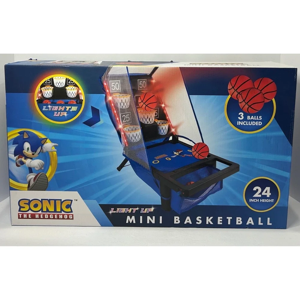 Sonic The Hedgehog Mini Basketball Light Up Arcade Game 24 Inch Sega New